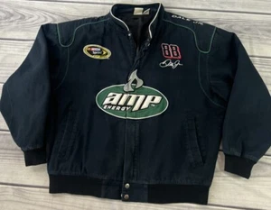 Vtg NASCAR Dale Earnhardt Jr. Racing Jacket AMP Energy #88 Size XL Black & Green - Picture 1 of 7
