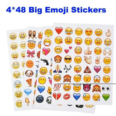 10XPaper Emoji Stickers-total 1920 pcs on 40 pages,mix designs phone decor US - Image 1 of 3