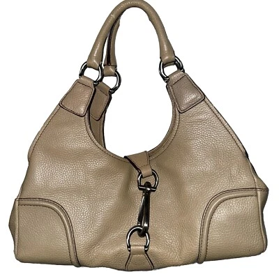 Coccinelle Bolso de Hombro Cartera Beige Cuero Tostado Hobo Foto 1 de 4