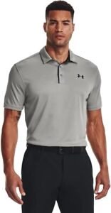 New Mens Under Armour Muscle Golf Polo Shirt Top Playoff Athletic Black Navy