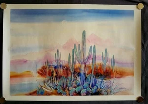 Jim Prindiville Southwest Art Print "Four Peaks" Signed & Numbered 411/2000 - Picture 1 of 4