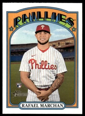 2021 Topps Heritage SP RAFAEL MARCHAN California Angels #718 - Image 1 of 2