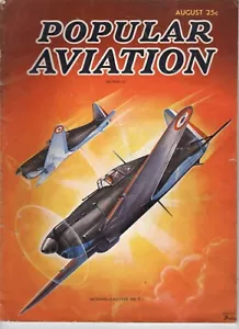 VINTAGE Popular Aviation August 1937 ~ 2/2 - Imagen 1 de 1