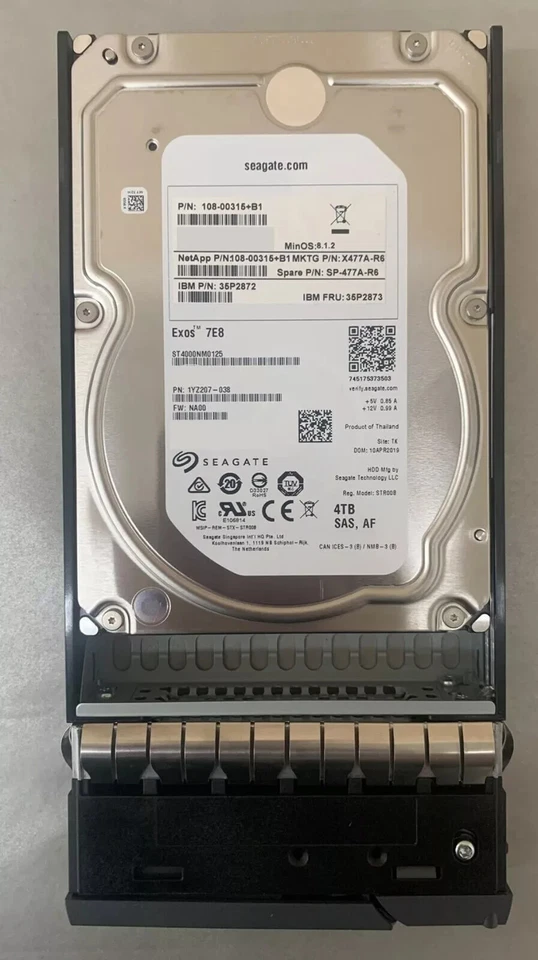 NETAPP X477A-R6 4TB SAS 7.2K RPM HARD DRIVE 108-00315 DS4246 DS4243 X477A - Image 1 of 4