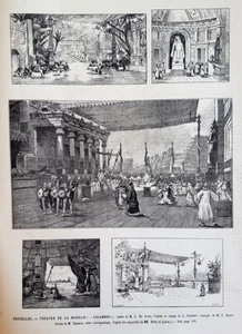 BRUXELLES THEATRE MONNAIE  SALAMMBO FLAUBERT  / BRUSSELS THEATER  / GRAVURE 1890 - Bild 1 von 1