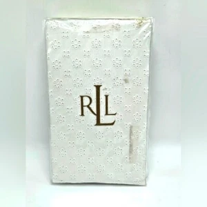 Brand New Laruen Ralph Lauren Cottage Hill Pillow King Sham Bedding Eyelet White - Picture 1 of 3