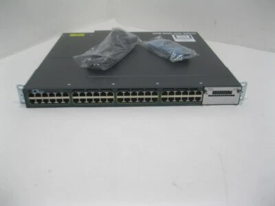 Conmutador Cisco Catalyst WS-C3560X-48PF-S CAPA 3 48 puertos PoE completo IP base Switch Foto 1 de 2
