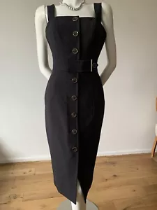 NEW Karen Millen Black Dress Size 10 US 6 63% POLYESTER 32% VISCOSE - Picture 1 of 11