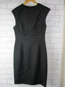 Ted Baker womens pencil dress black wool mix 2, 10? Sleeveless round neck - Picture 1 of 11