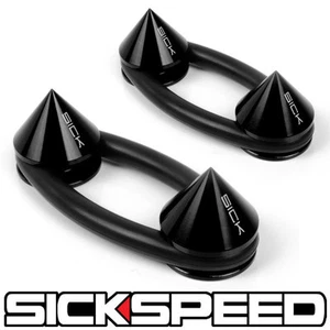 BLACK SPIKED ALUMINUM BUMPER QUICK RELEASE FASTENERS KIT FOR TRUNK HATCH P12 - Picture 1 of 1