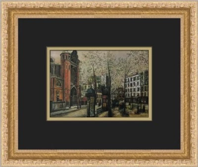 Maurice Utrillo Montmartre Place Des Abbesses 定制带框印花 — 第 1/2 张图片