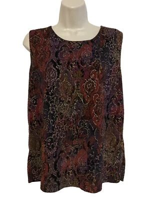 Regata White Stag extra grande roxa ferrugem dourada brilhante estampa geométrica - Imagem 1 de 4