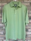Fj Footjoy Golf Polo Shirt Mens M Medium Green Short Sleeve