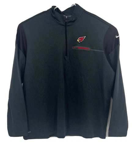 Nike NFL ARIZONA CARDINALS 1/4 Zip Pullover Pullover Top Sz 2XL Gray Cover