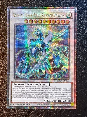 Yugioh RA04-EN059 Crystal Clear Wing Synchro Dragon QCSR 1st MINT 10 - Bild 1 von 3