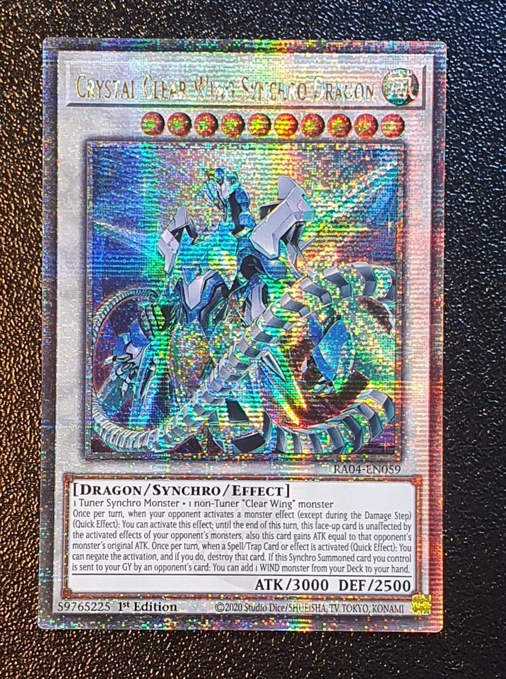 Yugioh RA04-EN059 Crystal Clear Wing Synchro Dragon QCSR 1st MINT - Bild 1 von 1
