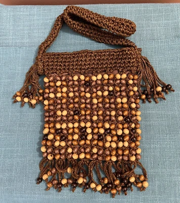 Cartera WALBORG vintage boho chic con cuentas hecha a mano en Japón hermoso estado Foto 1 de 4