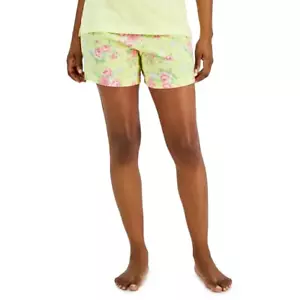 Charter Club Women's Sleep Shorts Pajama Bottom Yellow/Pink Floral Size XS - Picture 1 of 1
