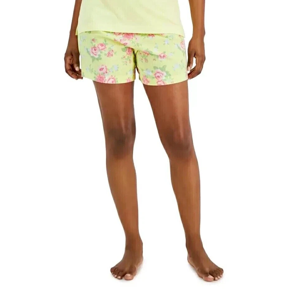 Pantalones cortos para dormir Charter Club para mujer parte inferior de pijama amarillo/rosa floral talla XS Foto 1 de 1