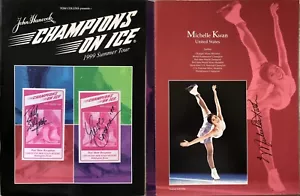 1999 Champions On Ice cast signed skating program Michelle Kwan Oksana Baiul COA - Picture 1 of 3