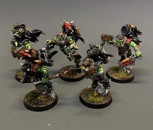 Warhammer 40K Ork Stormboyz Painted Squad – Tabletop Ready – Fast Shipping GW - Picture 1 of 8
