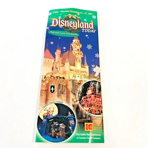 Dezember 2001 Disneyland Today Tageskarte & Gästeinformation Broschüre  - Bild 1 von 11