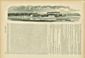 1861 Civil War Fort Johnson View Fort Sumter Steel Engraving Harpers Weekly - Foto 1 di 1