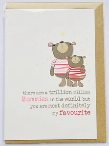 My Favourite Mummy - Happy Mother's Day Greeting Card, Two Bears New & Envelope - Picture 1 of 2