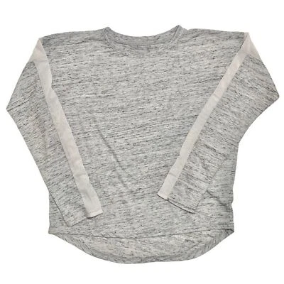 Top deportivo con inserción de malla gris Zella para niñas talla 10/12 Foto 1 de 4