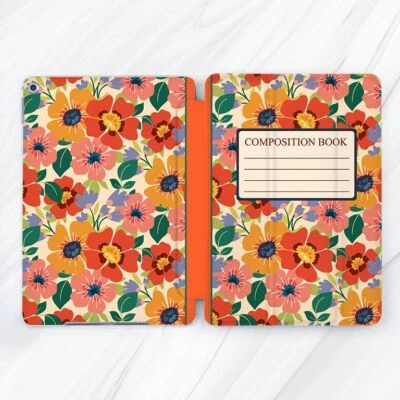 Retro Flowers Composition Book Case For iPad 10.2 Air 3 4 5 Pro 9.7 11 12.9 Mini - Image 1 of 4