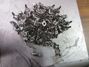 100 NOS #8-32 Pressed Or Stamped Steel Unplated Plain Wing Nuts CHEAP - Picture 1 of 3