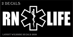RN LIFE Set di due decalcomanie Star Of Life decalcomania medica adesivi per finestra vinile - Foto 1 di 4