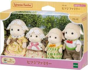 EPOCH Sylvanian Families FS-42 Sheep Family Dolls From Japan - Picture 1 of 10