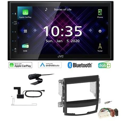 JVC Autoradio Apple CarPlay Android DAB+ für Ssangyong Korando 2010-2013 schwarz - Bild 1 von 4