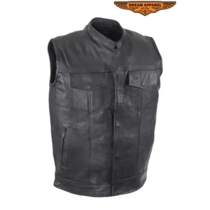 Men's Regular Cowhide Club Vest with Black Liner # MV320-ZIP-RC - Picture 1 of 8