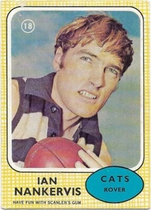 1970 Scanlens (18) Ian Nankervis Geelong (tarjeta de novato) - Imagen 1 de 2