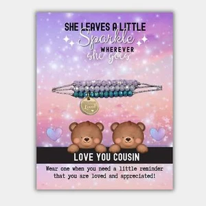 Gift for Cousin | Cousin Bracelets | Cousin Christmas Birthday - Picture 1 of 11