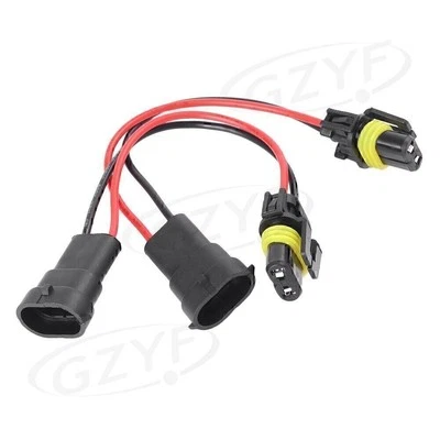 2x 9006 To H11 H8 Headlight Fog Lamp Conversion Connector Wiring Harness Adapter - Image 1 of 4