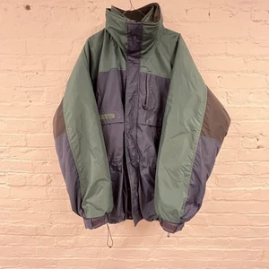 Vintage Columbia Sportswear Jacket Mens Large Green Purple Gizzmo Reversible 90s - Picture 1 of 22