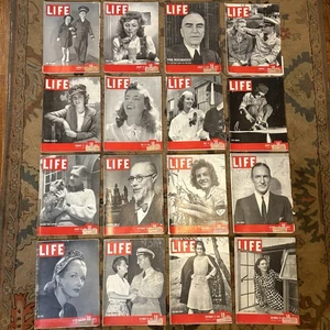 1943 Life Magazine Vintage Lot 16 Issues 1940’s Old WWII-Era Ads Christmas WW2 - Bild 1 von 23