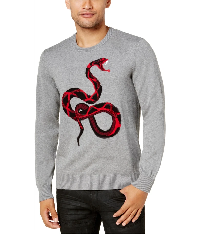 I.N.C Mens Intarsia Knit Snake Pullover Sweater - Image 1 of 1