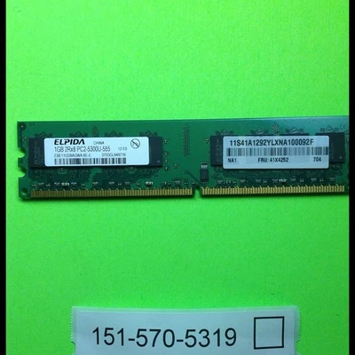 Elpida EBE11UD8AGWA-6E-E 1GB DDR2-667 (PC2-5300) PC2-5300U Random Access Memory - Image 1 of 2