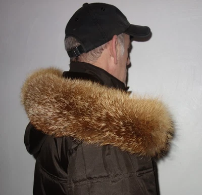 Rotfuchs Pelz Kapuze Kragen Echt Fell Besatz Jacke Parka aus DE fuchs Jagd 55cm - Bild 1 von 4