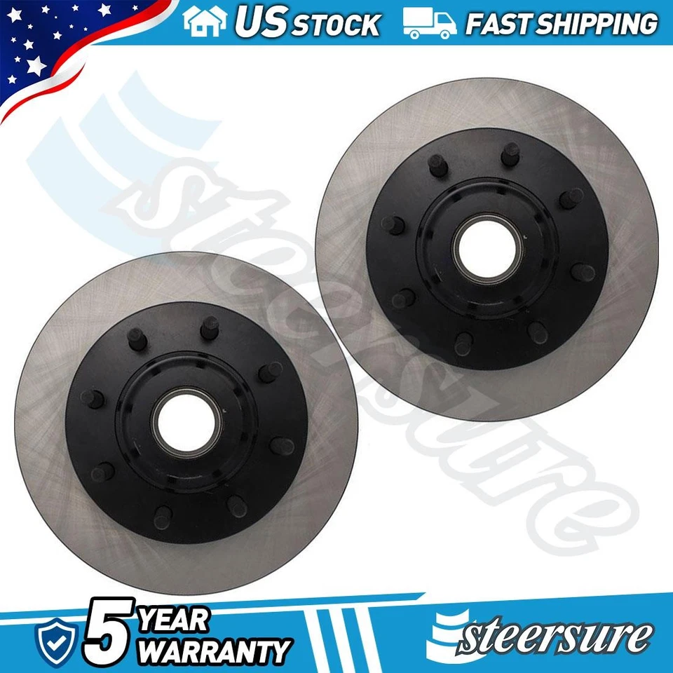 Conjunto de rotor y buje de freno de disco delantero para Ford F-350 Super Duty 2005-2006 Foto 1 de 4