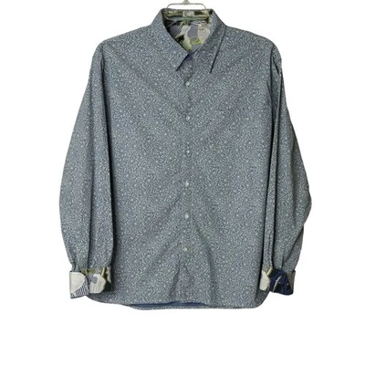 Camisa de vestir Elvis Presley manga larga estampado puño abatible cuello para hombre XL Foto 1 de 4