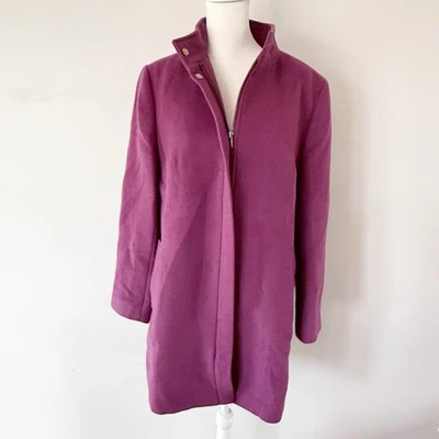 Abrigo Talbots Mujer Lana Cremallera Talla 12P Clásico Oficina Atemporal Capas Grapas Foto 1 de 4