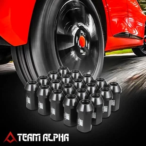[J2 Engineering] 20x M12 x 1.5 42mm Black Closed End Lug Nuts Set w/Extension - Picture 1 of 7
