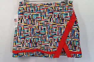 Tzu Tzu Golf Skort Medium (30X4) Pickleball Tennis Geometric Active Colorful NEW - Picture 1 of 12