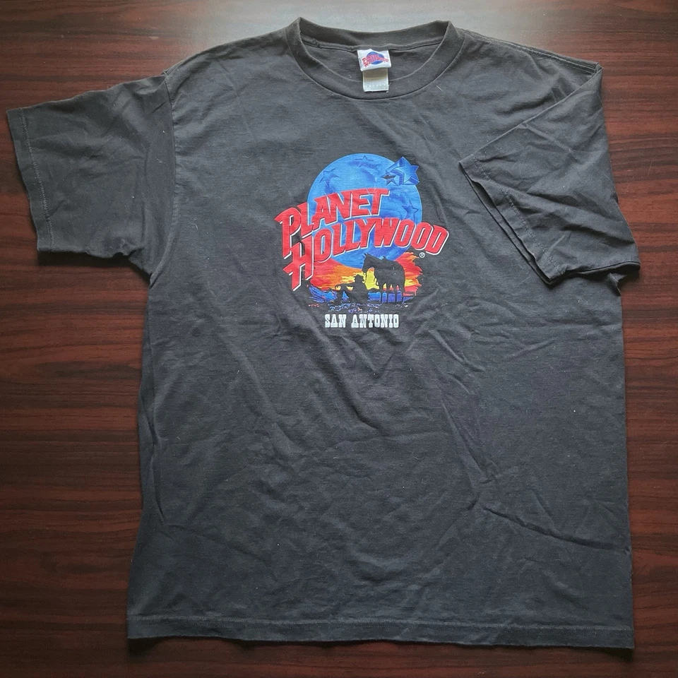 Camiseta de Vaquero Planet Hollywood San Antonio Vintage Camiseta Gráfica Talla XL Foto 1 de 4