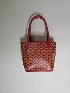 Goyard Paris Anjou Reversible Tote Coated Canvas Mini Red With Wallet - Bild 1 von 6